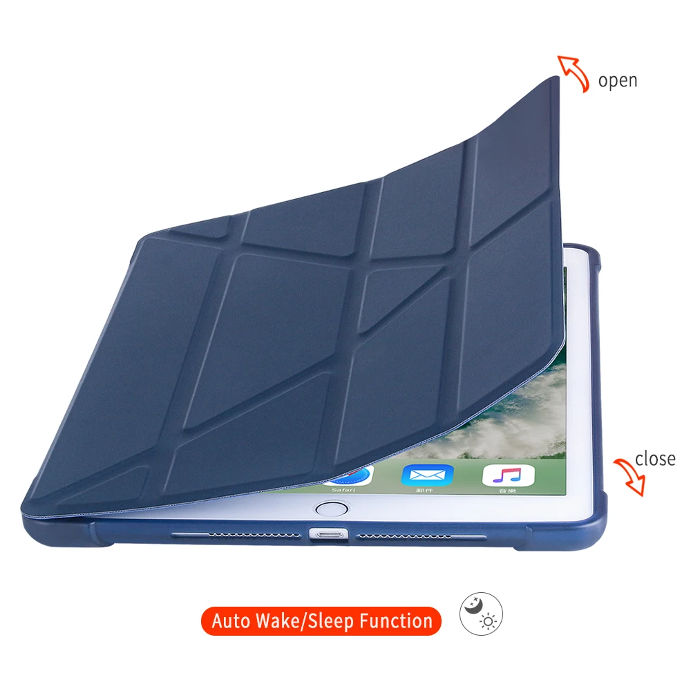 ZAIWJ TPU peračník s Stojan pre iPad 9.7 10.2 palcov kryt Pro 10.5 