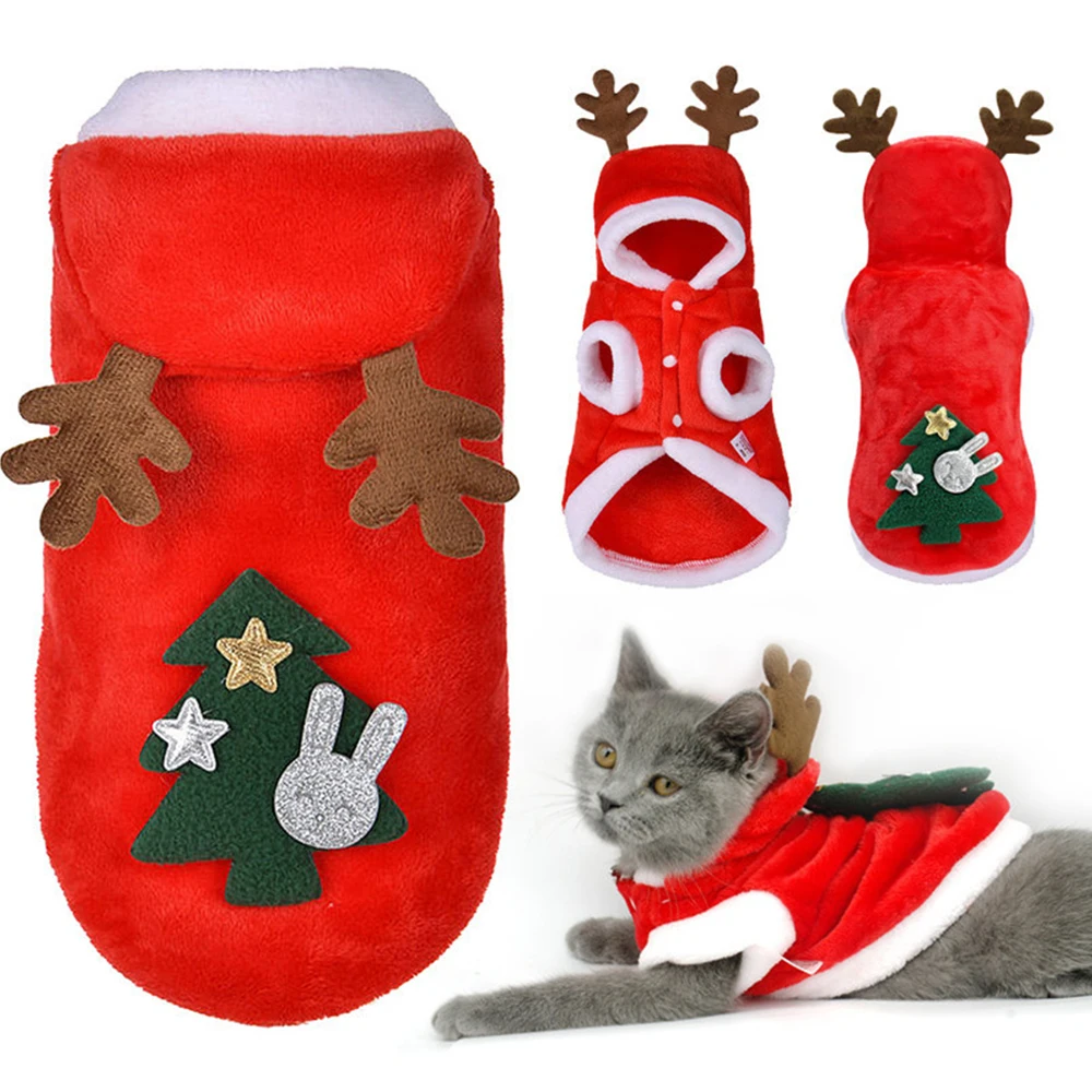 Zimné Cartoon Psie Oblečenie Vianoce V Teple Pet Mačka Pes Bunda, Kabát Šteňa Oblečenie Mikiny Na Vianoce Malé Stredné Šteňa Kostým