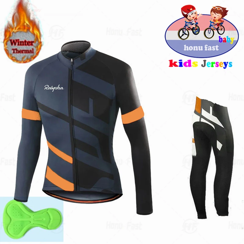 Zimné Cyklistické Oblečenie, Detský Cyklistický Dres Nastaviť Dlhý Rukáv Šaty Thermal Fleece Pro MTB Jednotné Studenej Ochrany Udržať v Teple