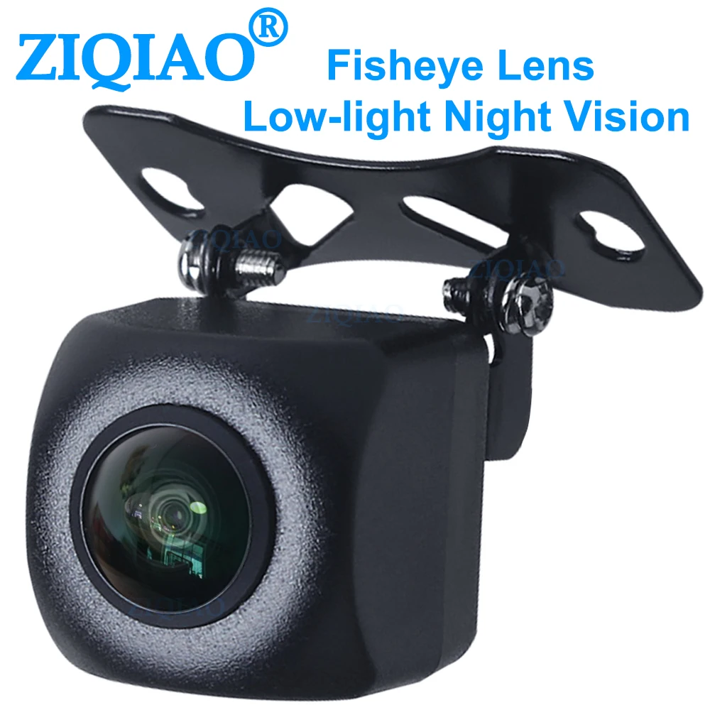 ZIQIAO Auto parkovacia Kamera HD Fisheye Objektív hviezdne svetlo Nočné Videnie MCCD Univerzálny Parkovanie Pomoc Cúvaní Kamera HS075