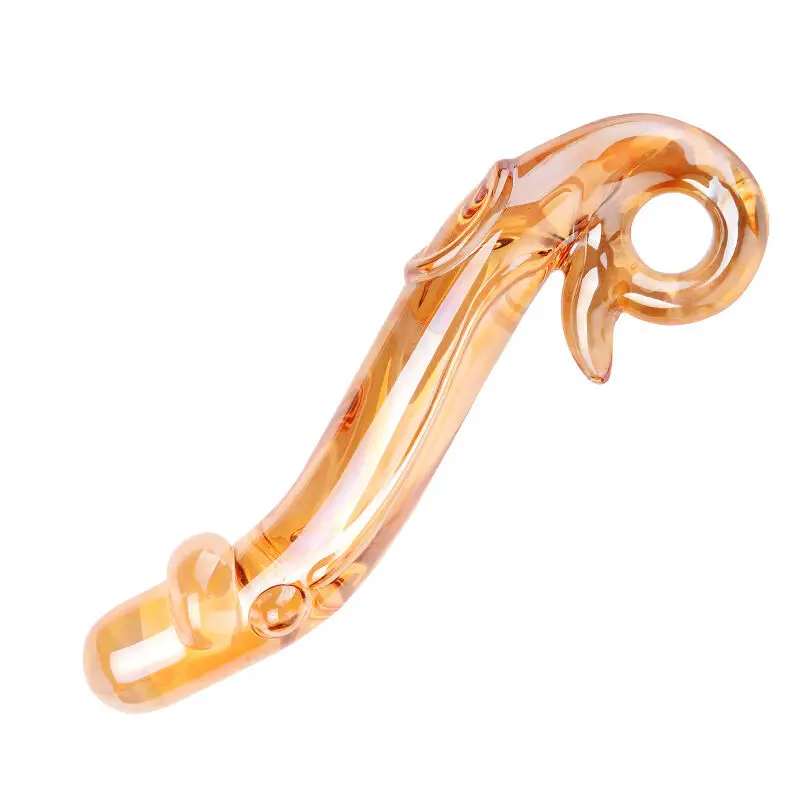 Zlatá Sklo Seahorse Dizajn Análny Plug Masturbator Sexuálnu Hračku Pre Mužov, Ženy Zadok Plug Dospelých Produkt Prostaty Masér Análny Sex Hračky