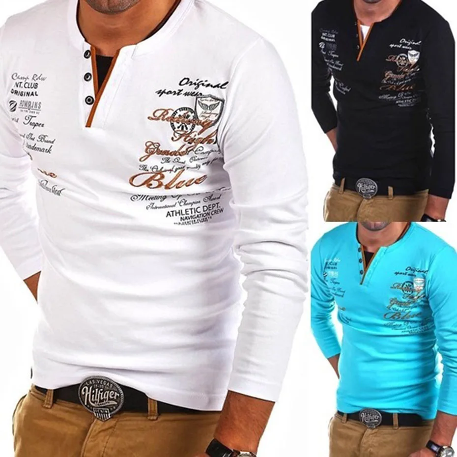 ZOGAA Muži Fashion tričko dlhý rukáv Osobnosti, Kultiváciu Košele Tlač bavlna muži t-shirts top mužov oblečenie 2020 nové