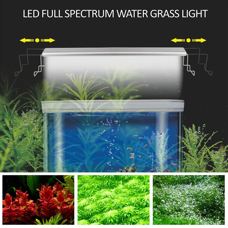 ZRDR Akvárium Zasadil LED Svetlo Série Mini Nano Jednoduché Akváriových Rýb, Vodné Nádrže Kovový Stojan Sunrise Sunset VEKO Svetlo