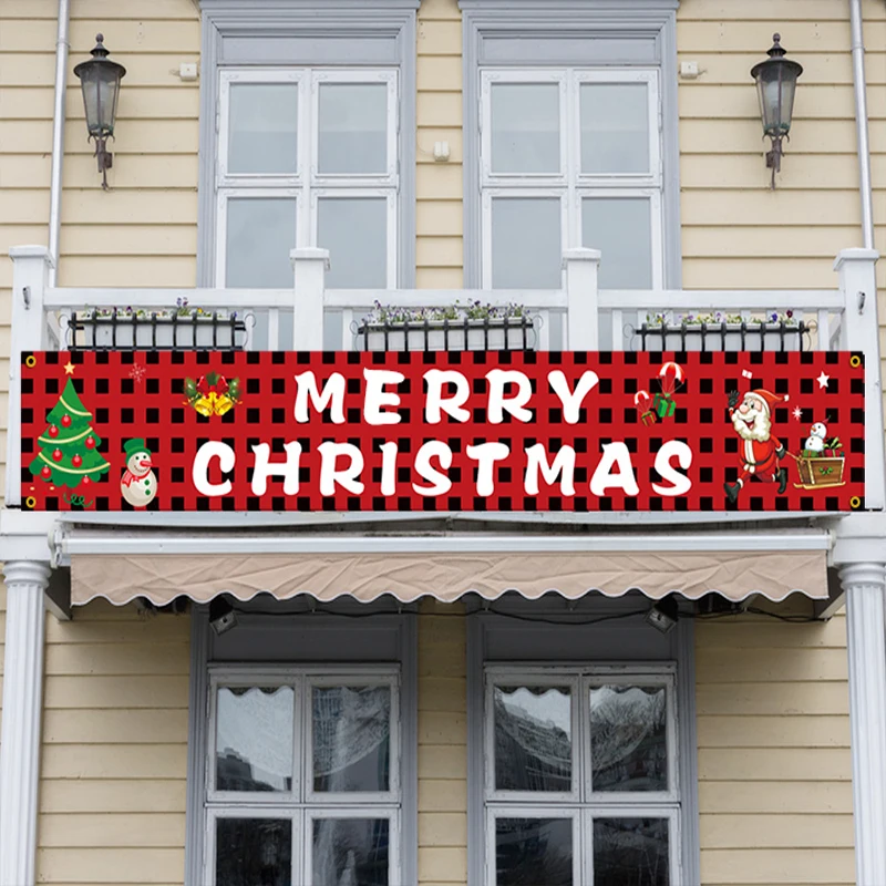Zz - 2021 Santa Claus Outdoor Banner Veselé Vianočné Dekorácie pre Domov 2020 Vianočné Ozdoby Nového Roka Obrovský Vianočný Dom Dekor