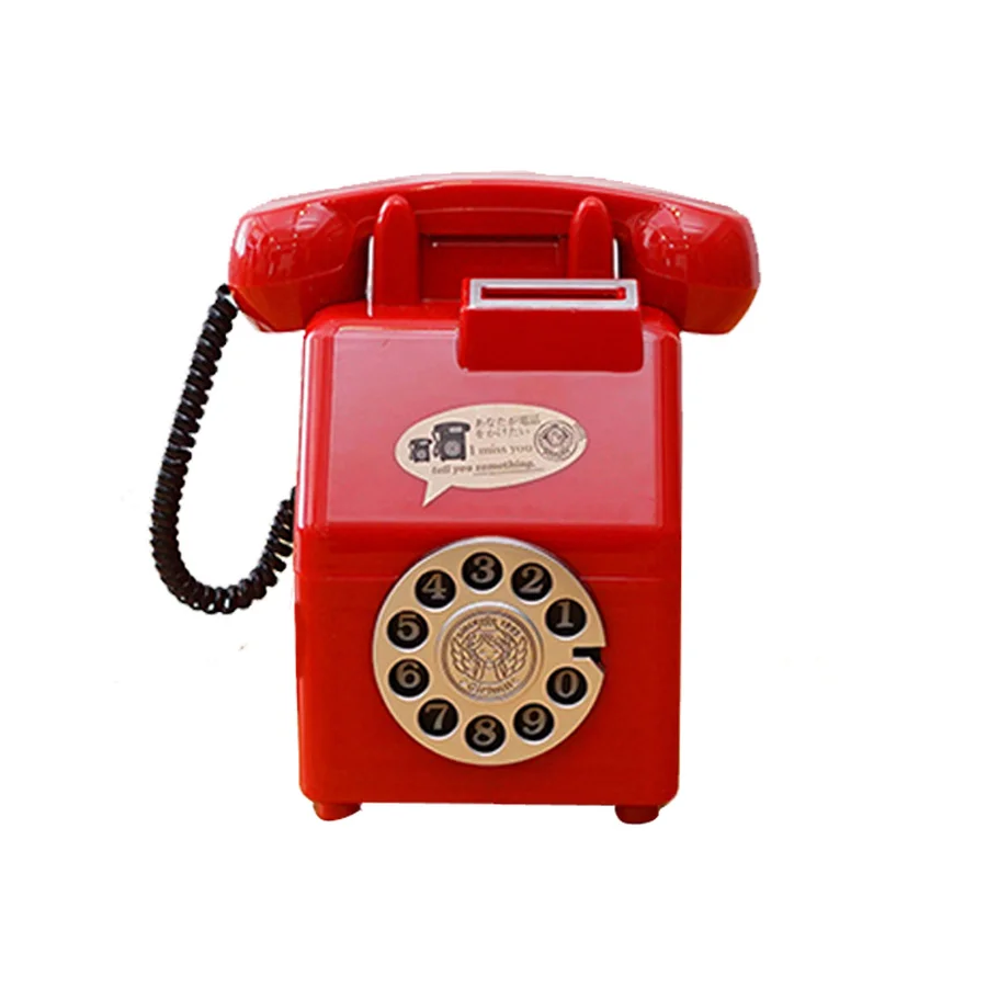 Červené Telefónne Búdky Londýne Veľké Plastové Hračky Novinka Prasiatko Úsporu Peňazí Box pre Deti Huchas Plastové Mince Chrániče II50CQG