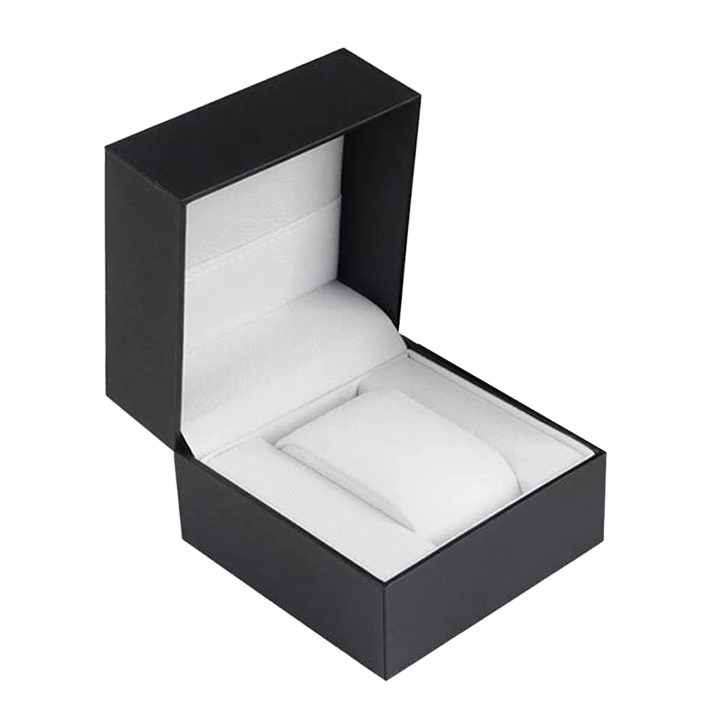 Čierne Plastové Hodinky Zobrazenie Prípade Vankúš Organizátor Šperky Darček Úložný Box