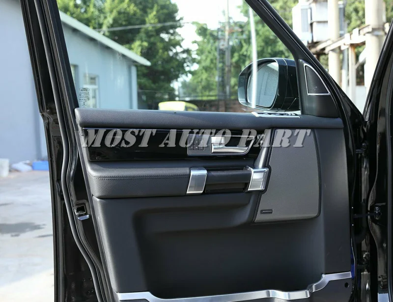 Čierny ABS Plastu Interiérové Dvere Auta Panel Tvarovanie Krytu Na Land Rover Discovery 4 LR4 2010-2016 4pcs Auto Dekorácie Auta, Trim