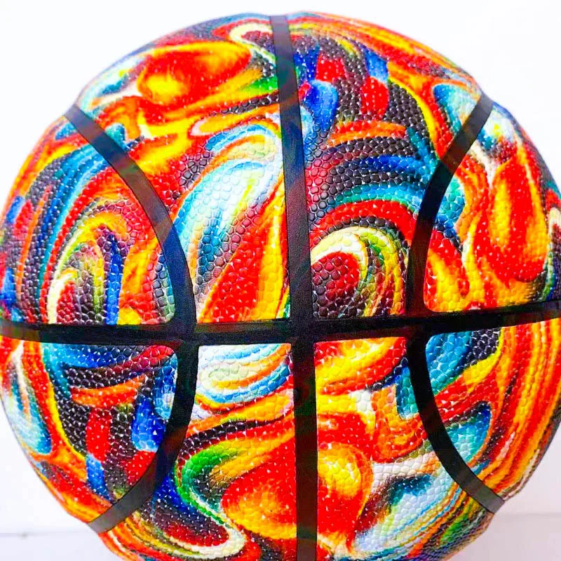 Športov, Zábavný Tím Šport Basketbal Dodávky Cosmic Farby Super Hry, Vnútorné A Vonkajšie Štandardné Oficiálne Lopta 7#