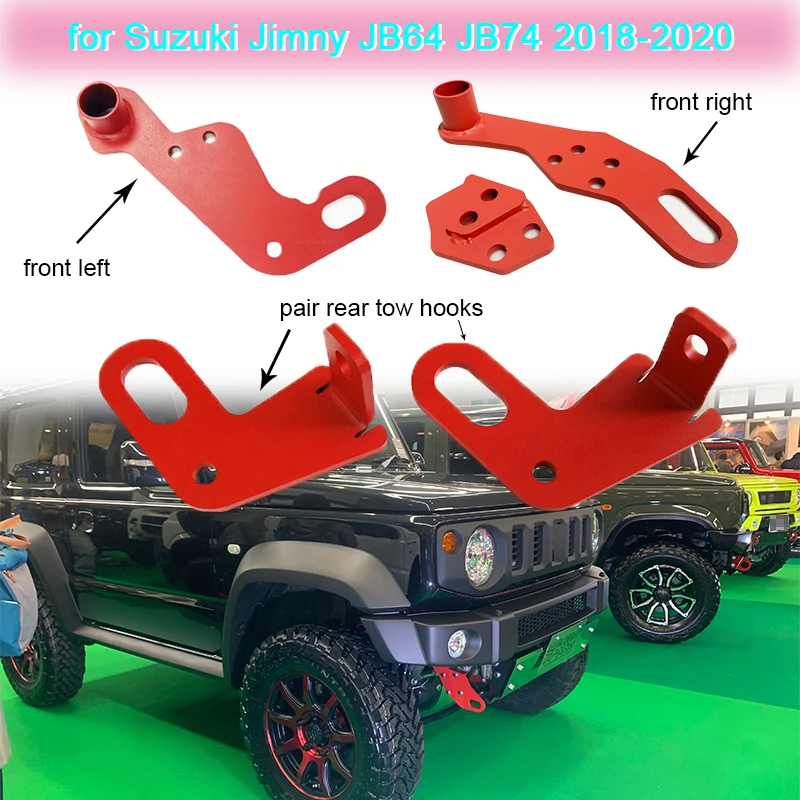 Ťažné zariadenia Hook Predné Doľava/Doprava alebo Dozadu Aute Ťažné Háčik na Suzuki Jimny JB64 JB74 2018 2019 2020 Auto Vonkajšie Časti Ťažného Háku Podporu