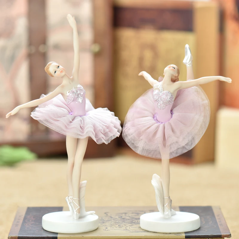 Živica Tanečník Baletu Dievčatá Angel Girl Miniatúrne Ozdoby Domov Stôl Tortu Regálové Dekor Dekorácie Rám Darčeky Figúrky Remeslá