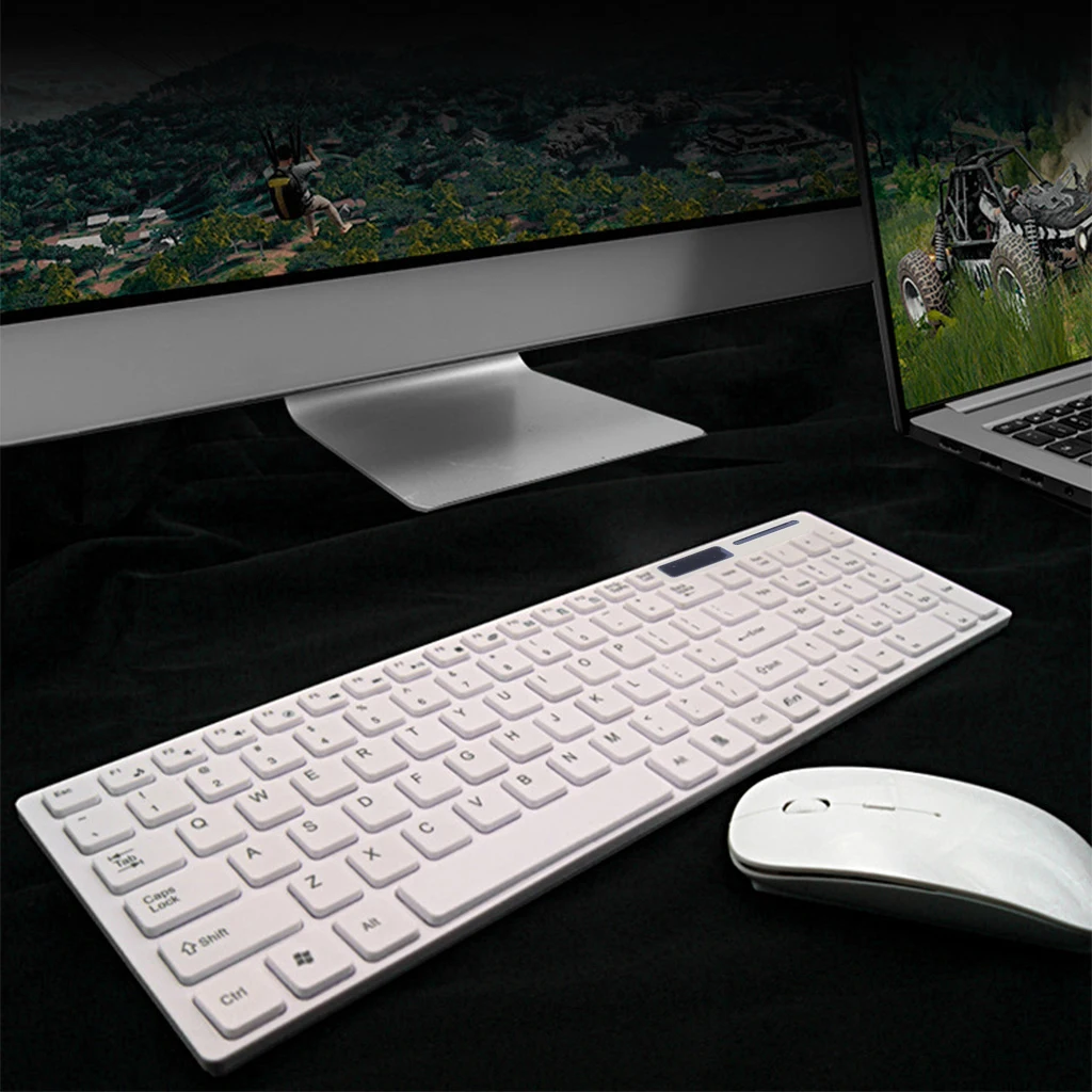 1 Sada Univerzálnych Tichý Ultra-tenké 2.4 G Bezdrôtovej Klávesnice a Myši, Nastavte pre Notebook, Počítač PC