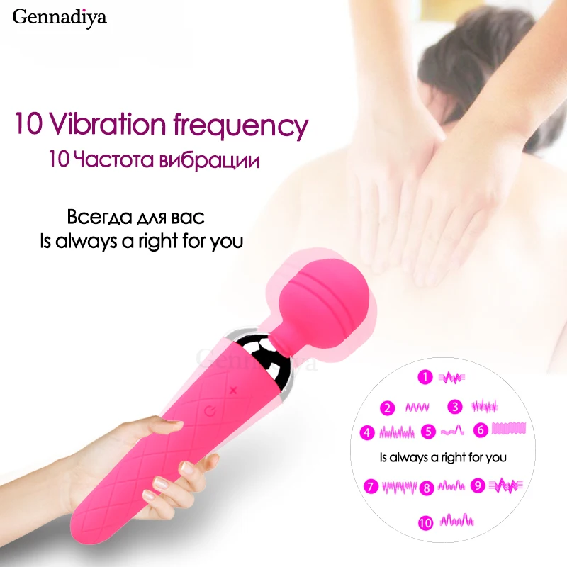 10 frekvencie vibrácií Nepremokavé bezpečné vibromasseur femme USB nabíjanie Magic vibrátor masér pre Ženy tichý tela