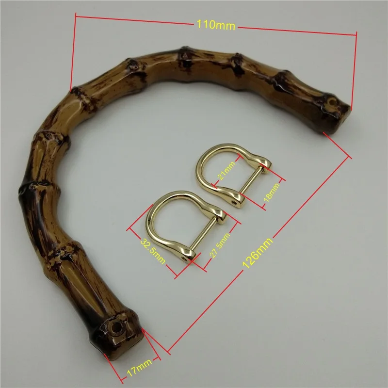 (10 KS/lot) batožiny kabelka hardvér príslušenstvo DIY high-grade Imitácia bambusu tvar ručné odkaz pracka