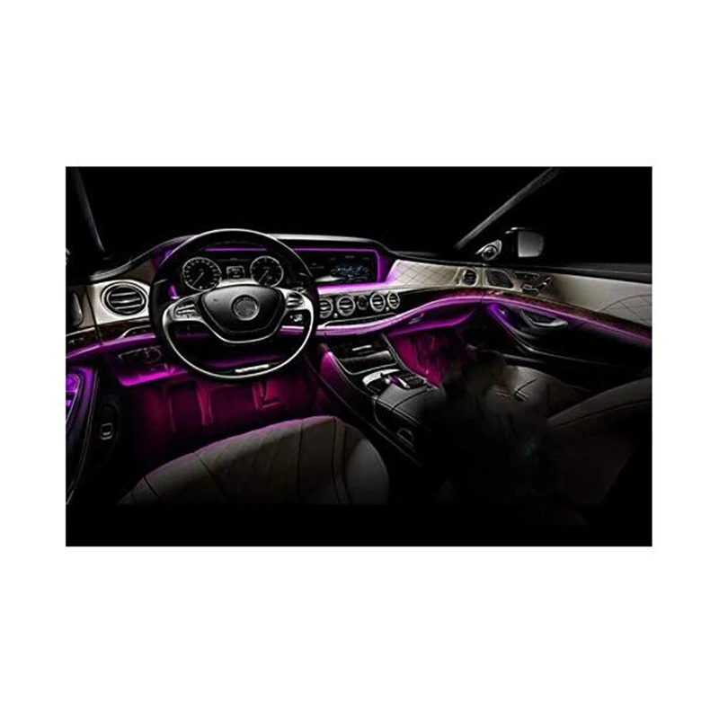 10 v 1 RGB LED s 8M dekorácie Interiéru auta optický pásy svetla App Control 12V dekoratívne atmosféru lampy Univerzálny