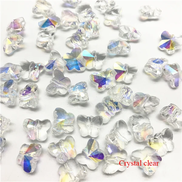 100 Ks/veľa Malých Farebné Crystal Motýľ Korálky Sklenené Korálky pre Šperky, Takže Motýľ Korálky pre Šperky urob si sám