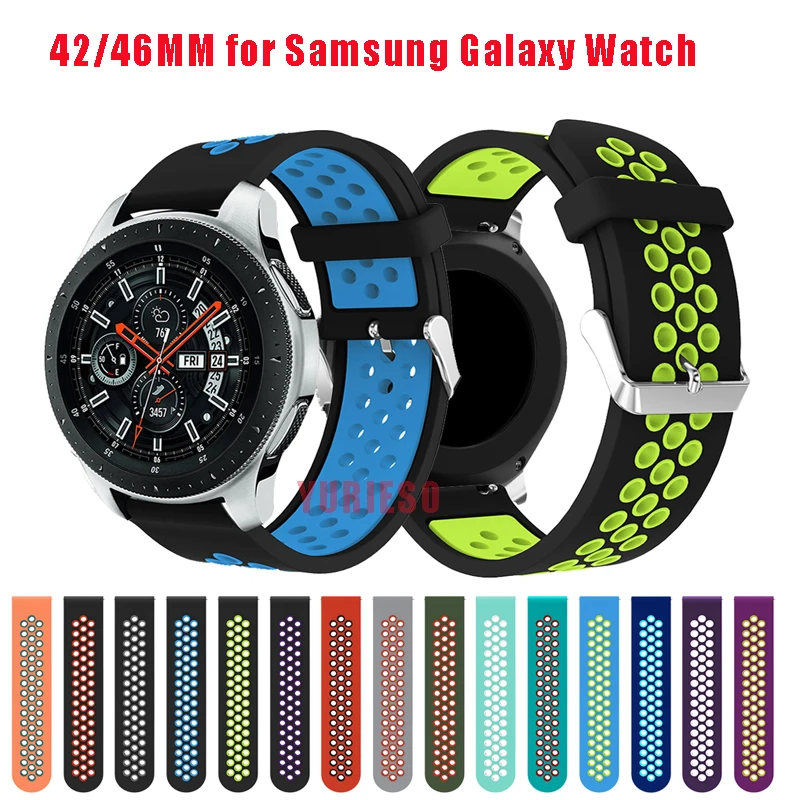 100ks pre Samsung Galaxy Sledovať 46 mm Náramok Príslušenstvo 20/22 mm Silikónové popruh pre Samsung Galaxy Sledovať 42mm smart hodinky band