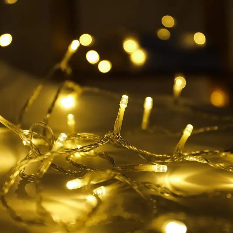 10M 100Led String Svetlá Garland Vianočný Stromček Víla Svetlo Luce Nepremokavé Domácej Záhrade Nový Rok Vonkajšie Dovolenku Dekorácie.