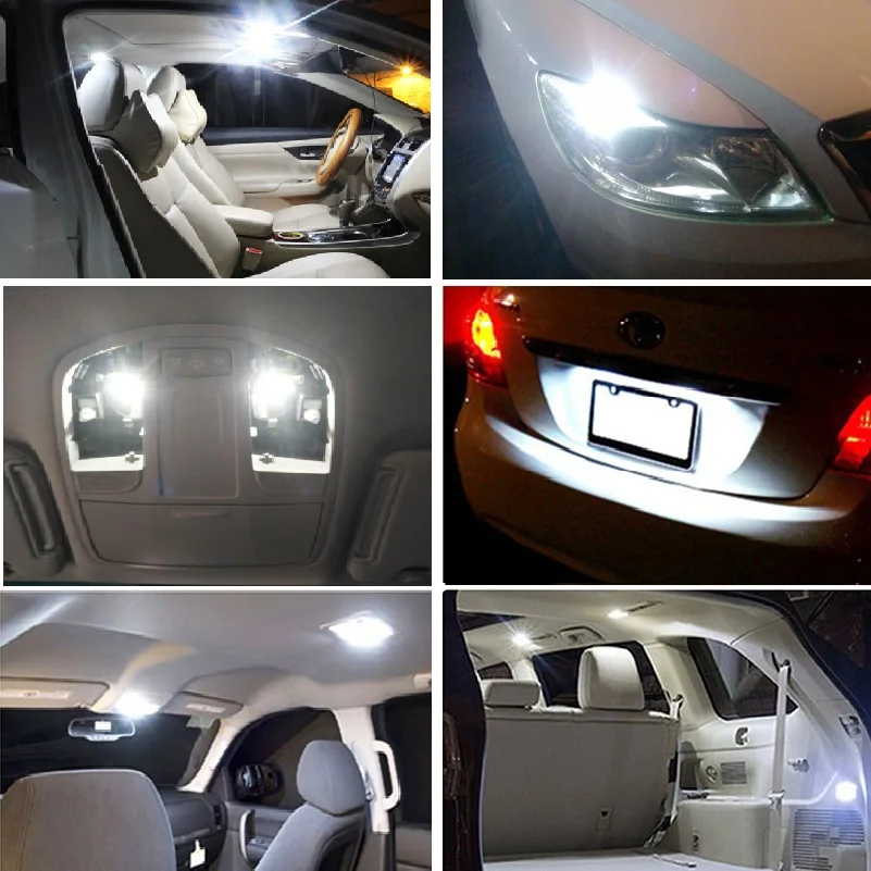 10x W5W LED T10 LED Interiér Auta Svetlá Pre Subaru Impreza Jeep Compass Isuzu DMAX Acura Jaguar XE XF Dodge led pre auto 12V