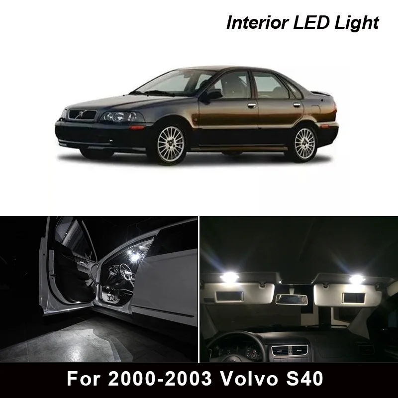 12pcs Canbus bez Chýb Interiérové LED Svetla Kit Balík pre 2000-2003 Volvo S40 Auto Príslušenstvo Mapu Dome batožinového priestoru Licencia Svetlo