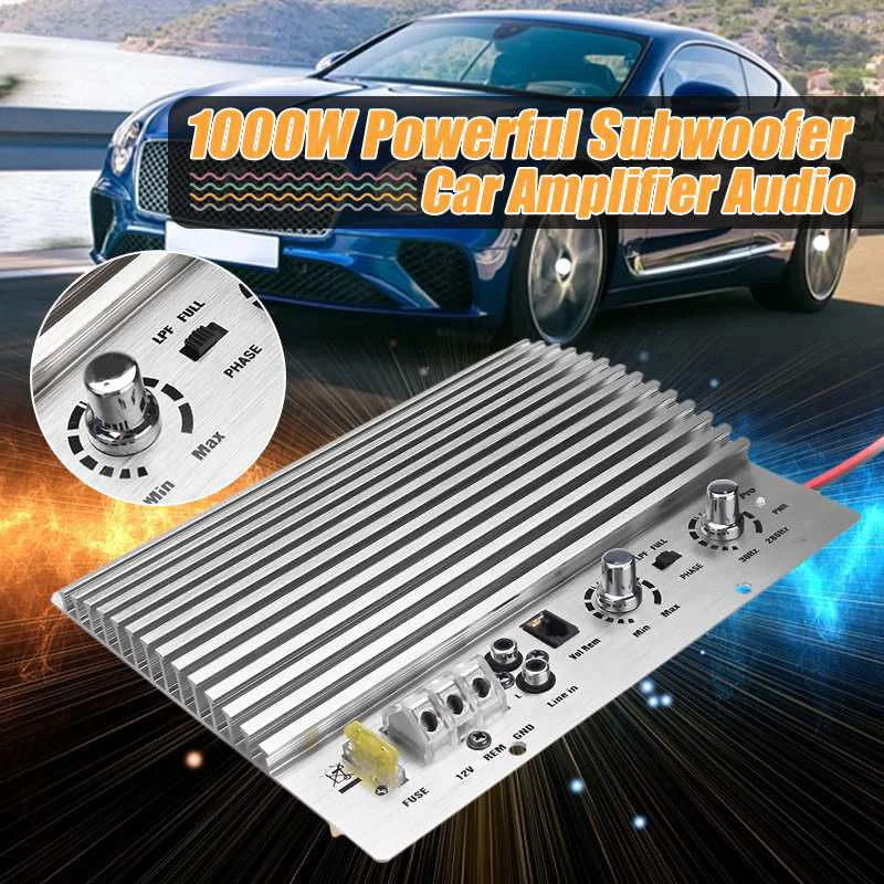 12V 1000W Car Audio Zosilňovač, Subwoofer Zosilňovač Rada Mono Audio Diy Zosilňovač Doske Auta Prehrávač