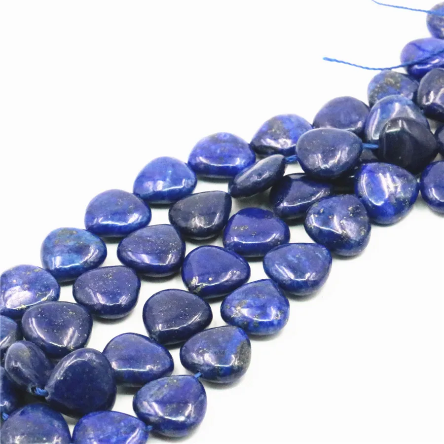 15 mm Módne Lapis lazuli Srdce Guľôčky Príslušenstvo Remesiel Voľné Diy Korálky Drahokamy Prírodného Kameňa Módne Šperky Robiť Dizajn 15inch