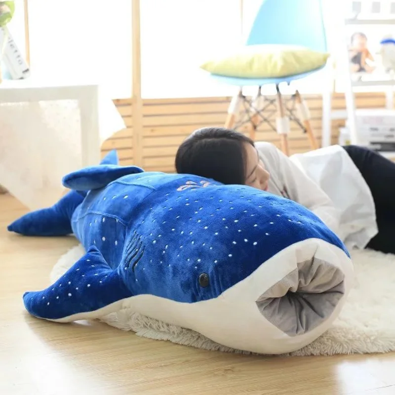 150 cm Veľkosť Mäkké Shark Plyšové Hračky Veľké Tvorivé Modrá Veľryba Plnené Mäkké Žralokov, Morských Rýb Plyšový Vankúš Krásne Deti Baby Doll