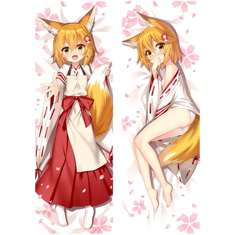 150X50CM Anime Užitočné Fox Senko-san Dekoračné obliečky na Vankúš Objímanie Vankúš Prípade obliečka na Vankúš Obojstranné Dakimakura