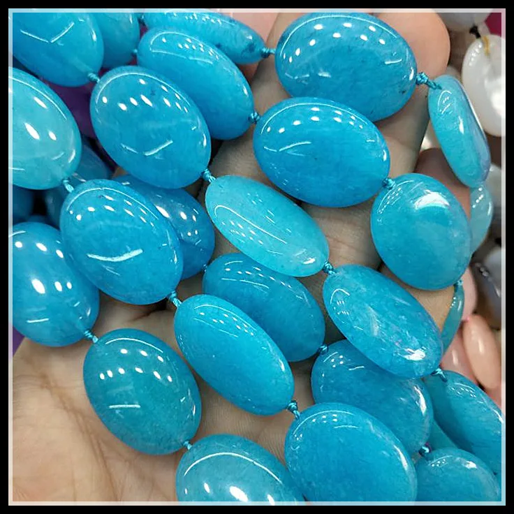 15pcs prírody modrá jasperr kameň oválny tvar, veľkosť 18x25mm semi precious stone veľkoobchod guľôčky príslušenstvo top fashion korálky