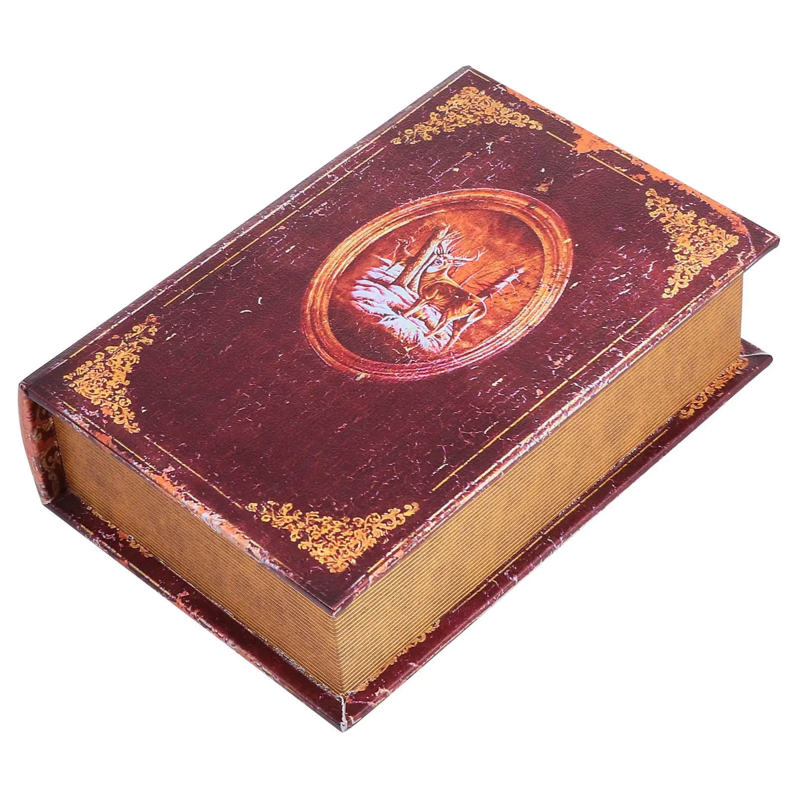 1Pc Vintage Falošné Knihy Dekorácie Simulácia Knihy Ornament Remeselné Dekorácie Remesiel Ozdoby Knihy Biblie Skladovanie Drevené Okno