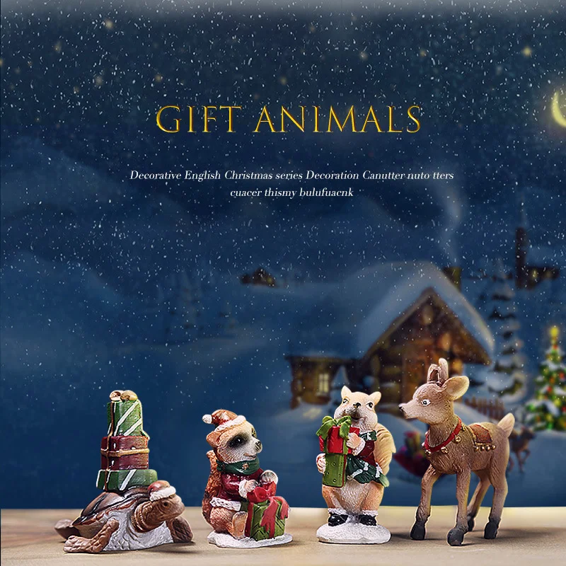 1Pcs Mini Vianočný GiftSanta Claus/Snehuliak/Medveď/Antarktída Penguin Model Obrázok Toy Model Vybavenie Pre Deti Darček