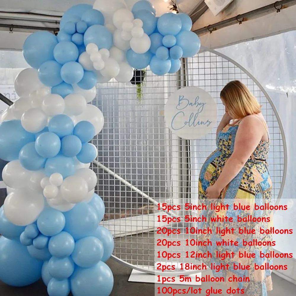 1set Baby Sprcha Balón Garland 16 metrov Dlhé Narodeninovej Party Pozadí Balóny Pásy Reťazca pre Dieťa Sprcha Svadobné Dekorácie