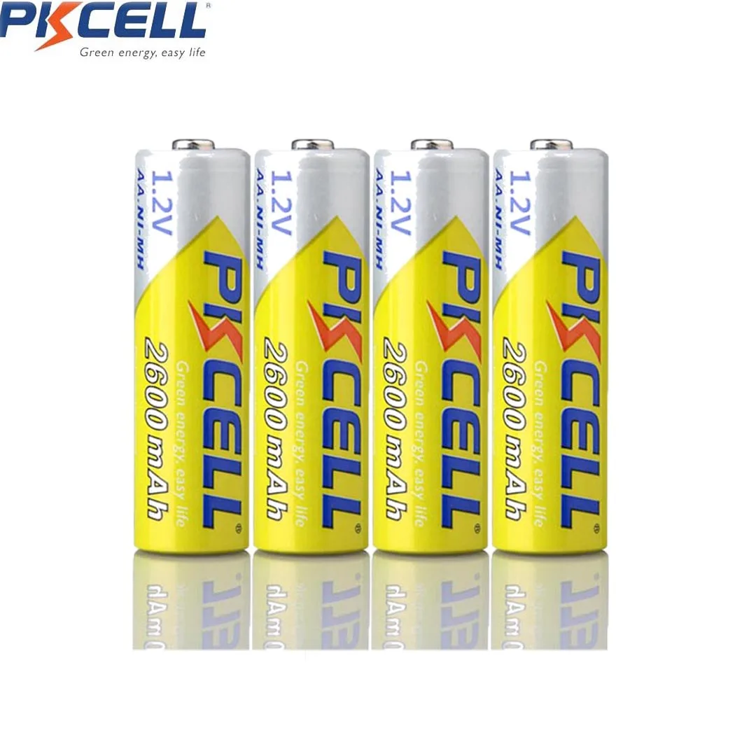 2/4/8Pcs PKCELL AA 1.2 V, NIMH 2600mah Nabíjateľná Batéria Vysoká Reálne Kapacity Továrne priamo Na Kameru