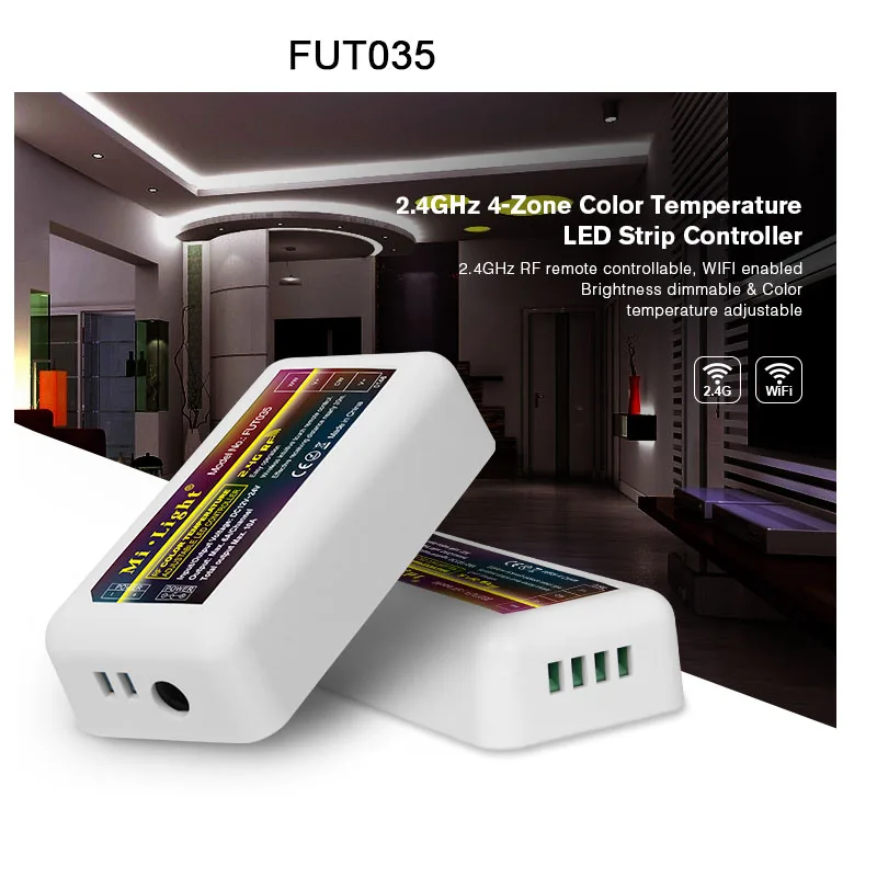 2.4 G RF Bezdrôtový jednu farbu stmievač CCT RGB RGBW DMX512 RGB+SCS FUT035 FUT036 FUT037 FUT038 FUT039 FUTD02 led pásy radič