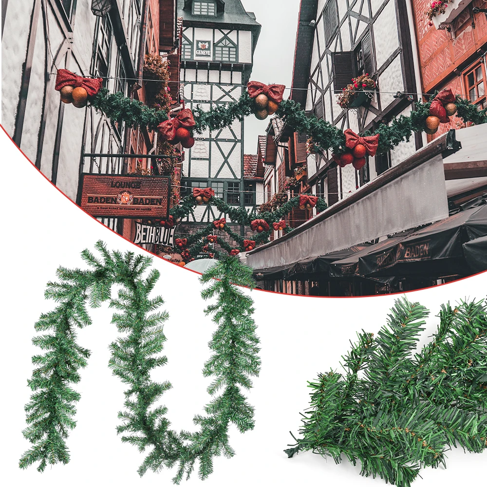 2.7 M Slávnostné Strany Ratan DIY Veniec, Vianočné Dekorácie Garland Strany Drop Ornament 2020 Vianočné Dekorácie Pre Domov
