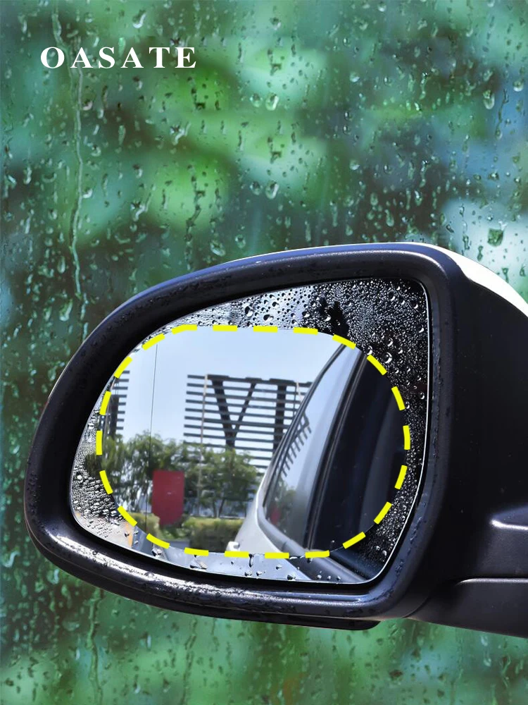 2 ks Nano Auto Spätné Zrkadlo Ochranný Film Anti Fog Okno Jasné Rainproof Spätné Zrkadlo Ochranné Mäkké Film Auto nálepky