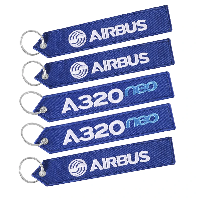 20 KS AIRBUS Keychain Telefón Popruhy Výšivky A320 Letectva Krúžok Reťazca pre Letectvo Darček Popruh ozdobná šnúrka na uniforme pre Tašku na Zips