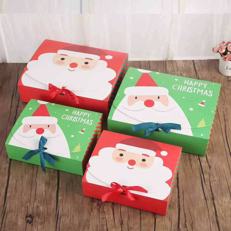 20 Kusov Vianočné Cukrovinky Boxy Vianočný Darček Box S Lukom Cute Santa Claus Darček Prípade Veselé Christma Nový Rok Festival Dodávky