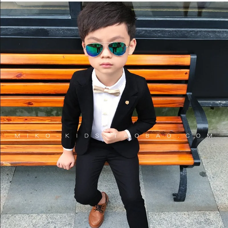 2019 Deti chlapčenské obleky nastaviť formálne dieťa chlapcov svadobný oblek, smoking pre chlapcov obleky pre svadby oblek pre deti chlapec narodeniny(Sako+Nohavice)