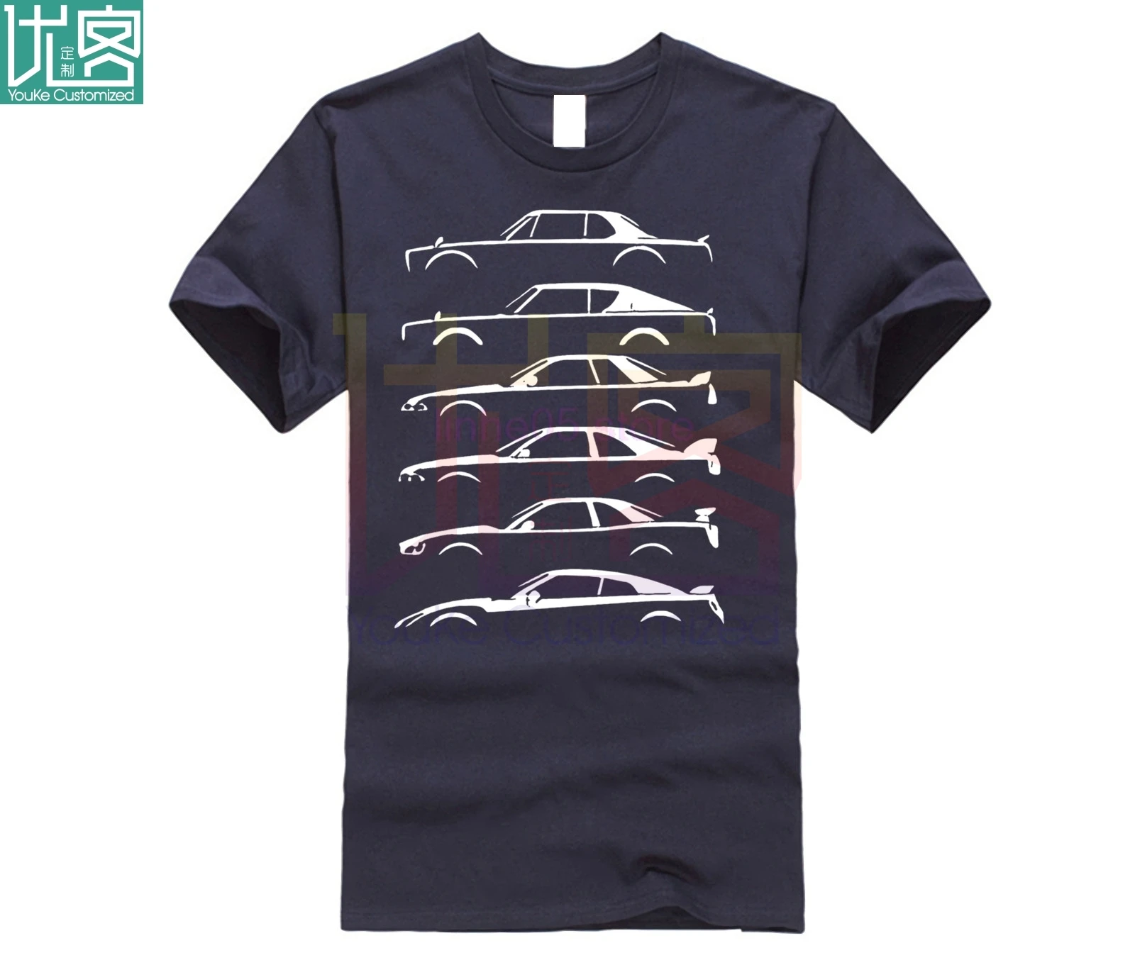 2019 Hot predaj Módnych Vývoj Skyline GTR inšpiroval Auto Nismo SilhouetteT-Tričko Tričko Tričko tričko