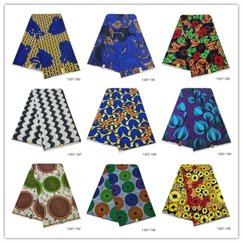 2019 Najnovšie Ankara Vosk Textílie Zaručené Skutočné Vosk 6yard/veľa Kvalitných Afriky Tkaniny Tlače Pre Šitie Šaty 1307
