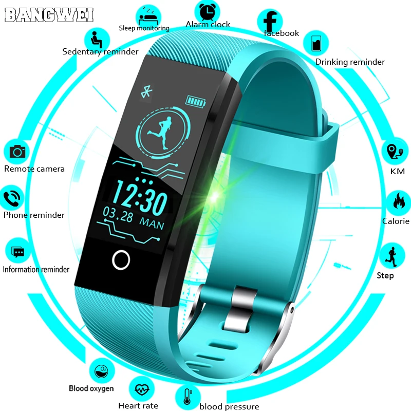 2019 Nový Šport, Inteligentný Náramok Mužov Smart Hodinky Ženy, Fitness Tracker Inteligentný Náramok Srdcovej Frekvencie, Krvného Tlaku Monitor Smartwatch