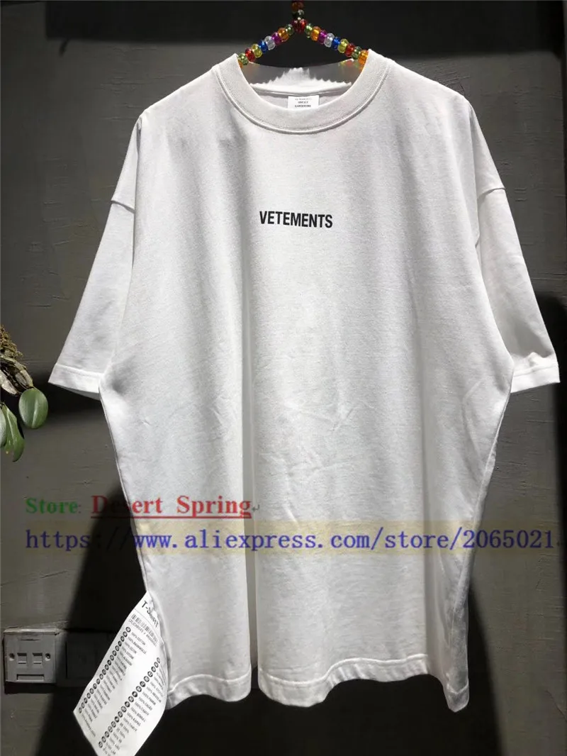 2019 Vetements Ženy Muži T-Shirts 1:1 Vysoko kvalitné Digitálne priame vstrekovanie Top Tees Vetements Vetements T tričko