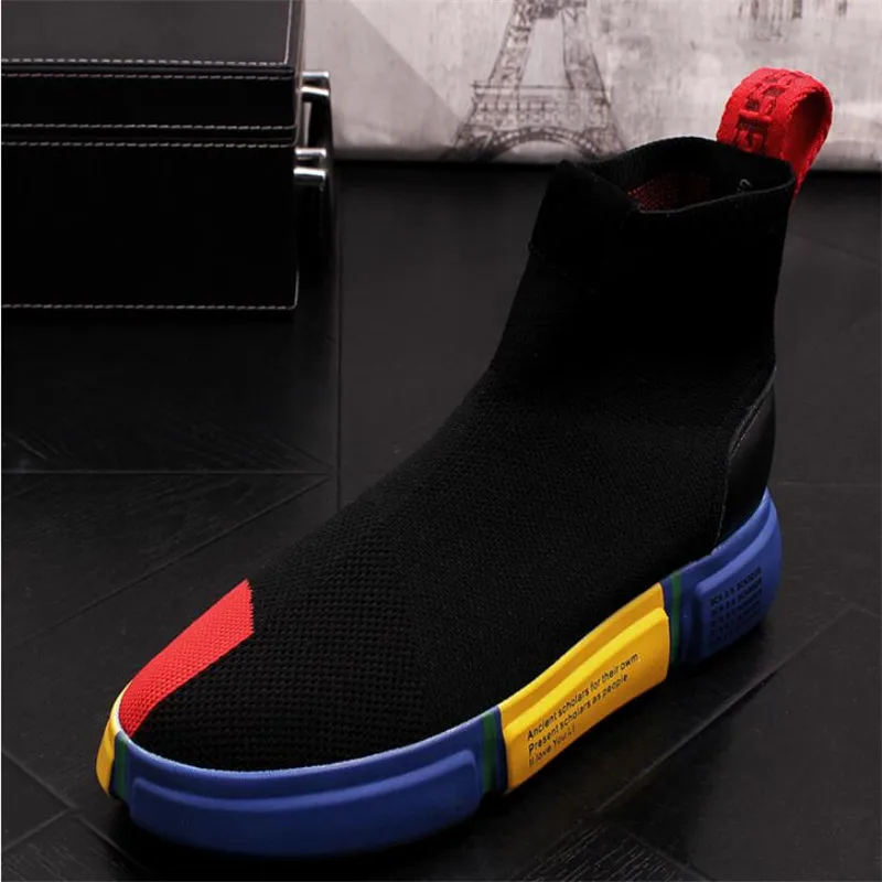 2020 Dizajnér Ponožky Topánky Móda Mužov Tenisky Rýchlosť Tréner Čierna Žltá Lesk Mens Školiteľov Bežné Topánky Runner Ťažké Jediným