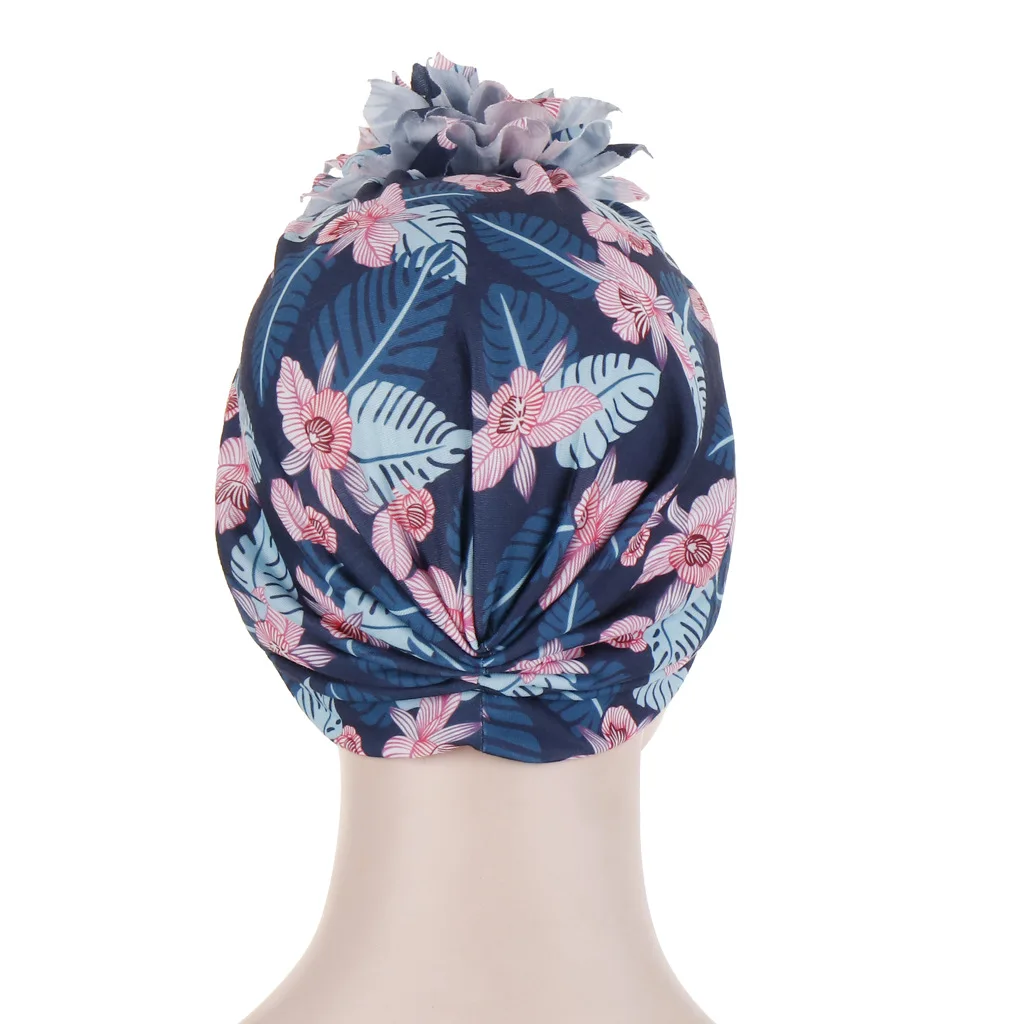 2020 dámske elegantné Moslimských veľké kvetinové šatky hat klobúk bavlna disk kvetinové šatky klobúk boho etnických klobúk chemoterapii spp