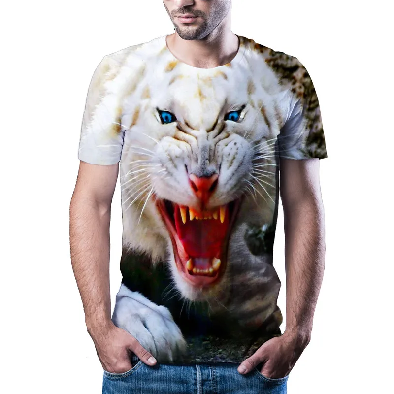2020 najnovšie horúce predaj hlava tigra T-shirt príležitostné športové Harajuku T-shirt Ázijské kód veľkosti doprava farba tlačené 3DT tričko