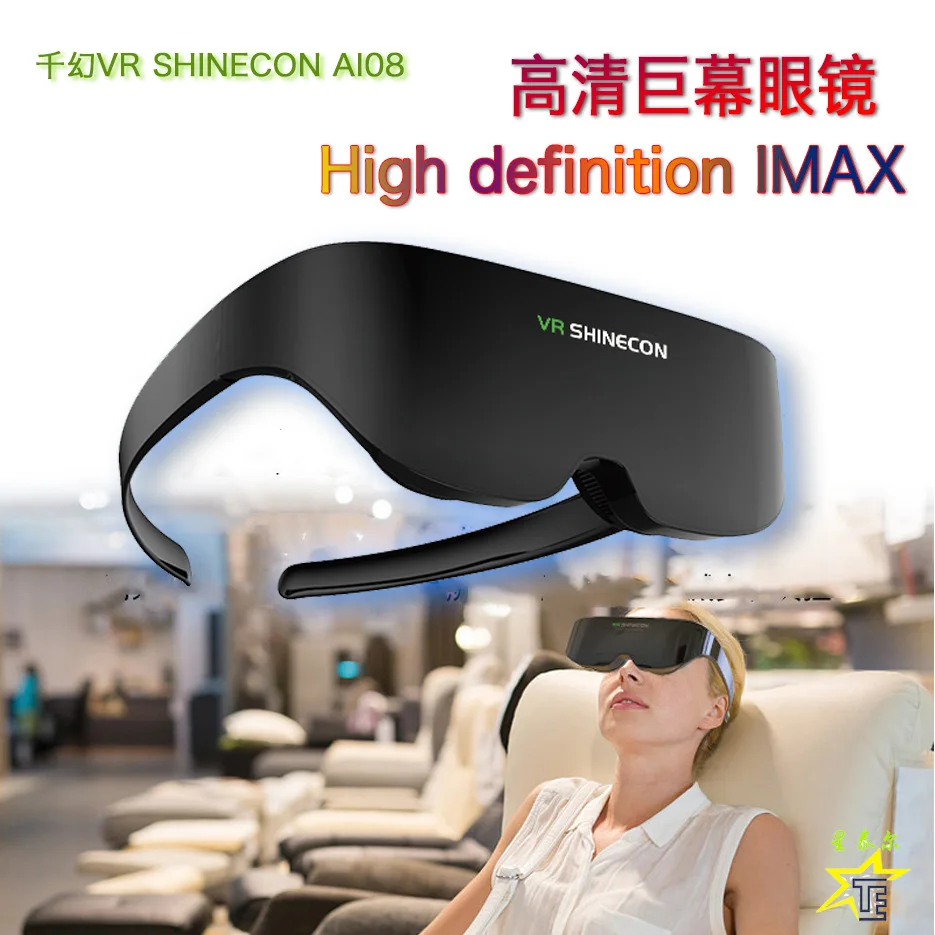 2020 Nové AI08 Obrie Obrazovky Rovnakej Obrazovke Stereo Cinema 3D Virtuálnej Reality VR Okuliare Štandardná Verzia a Verzia Filmu