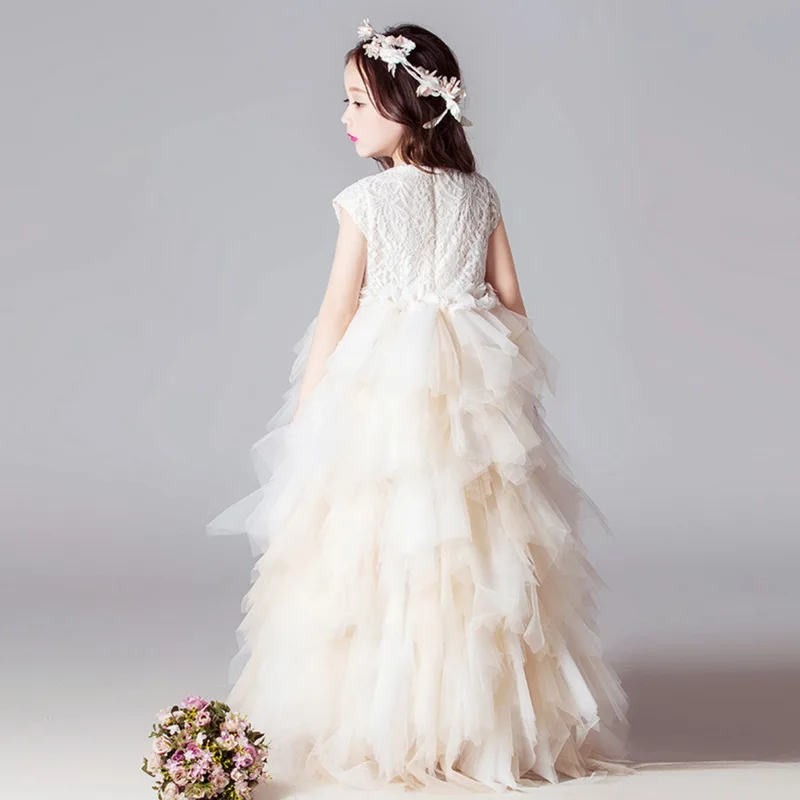 2020 nové Dievča Šaty Zobraziť Deti Dlho Model Načechraný Tylu Princezná Šaty Výkon Oblečenie E21258