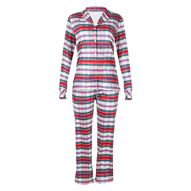 2020 Nové Jeseň Zima 2 ks Pyžamo Set Ženy, Dievčatá Bavlna V Krku Pyžamo Sady Koberčeky Sleepwear Oblečenie Top+Nohavice Oblečenie