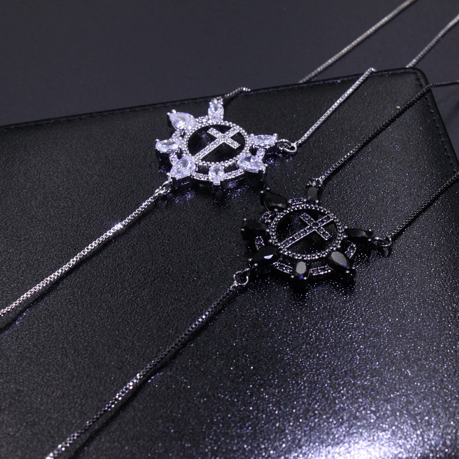 2020 Nový Dizajn Cross prívesok náhrdelník Strapec Prívesok Sveter Reťazec Dlhý náhrdelník s AAA CZ módne Šperky ženy, Darčeky