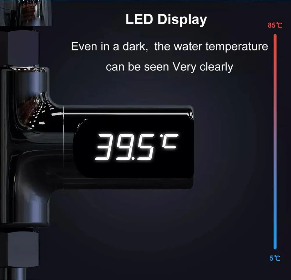 2020 Xiao Youpin LED Digitálny Displej Teplomer Visual Nepremokavé Sprcha Digitálne Voda Tester Monitor Pre Smart Home Sprcha